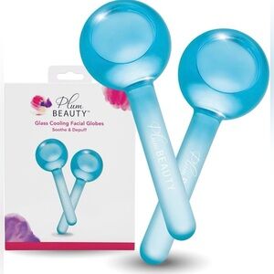 NIB Blue Glass Cooling Facial Globes - Soothe & Depuff